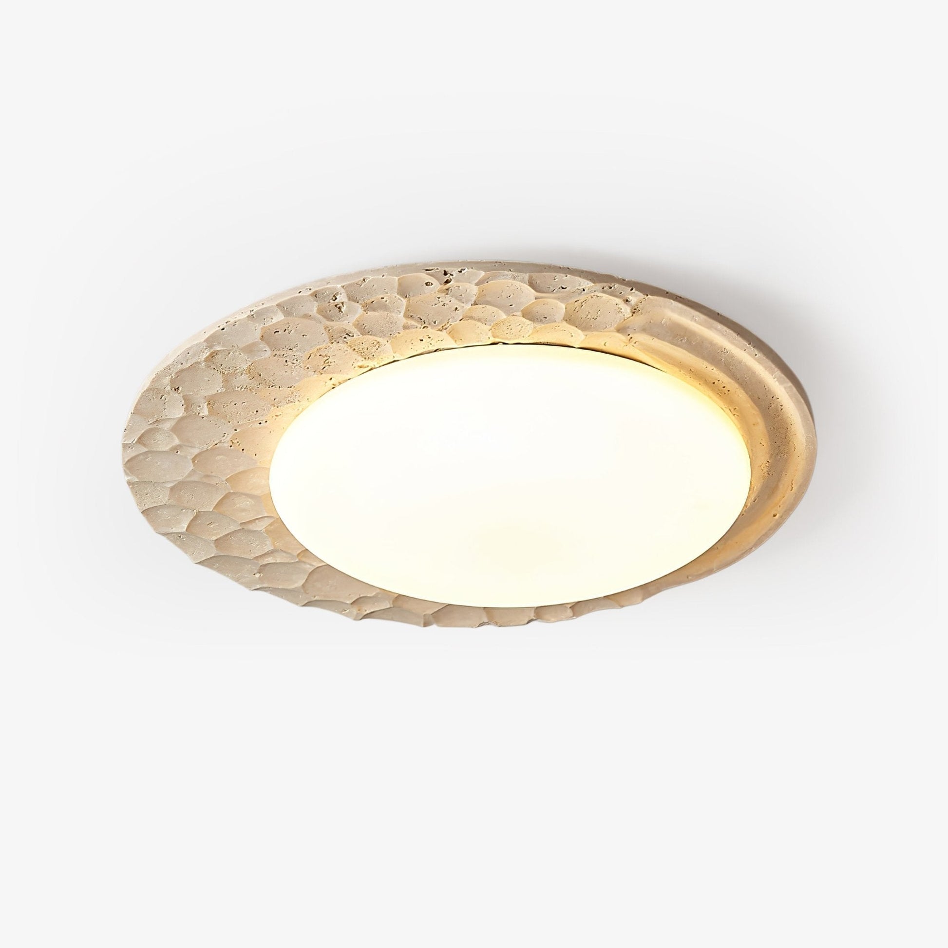 Ivsoris Textured Travertine Ceiling Light-Neutral Decor