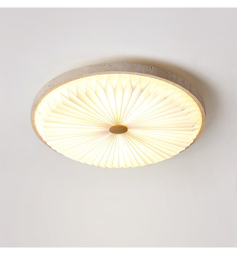 Ciloraris Textured Travertine Ceiling Light-Neutral Decor