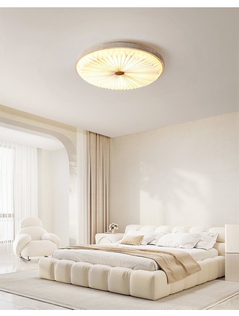 Ciloraris Textured Travertine Ceiling Light-Neutral Decor