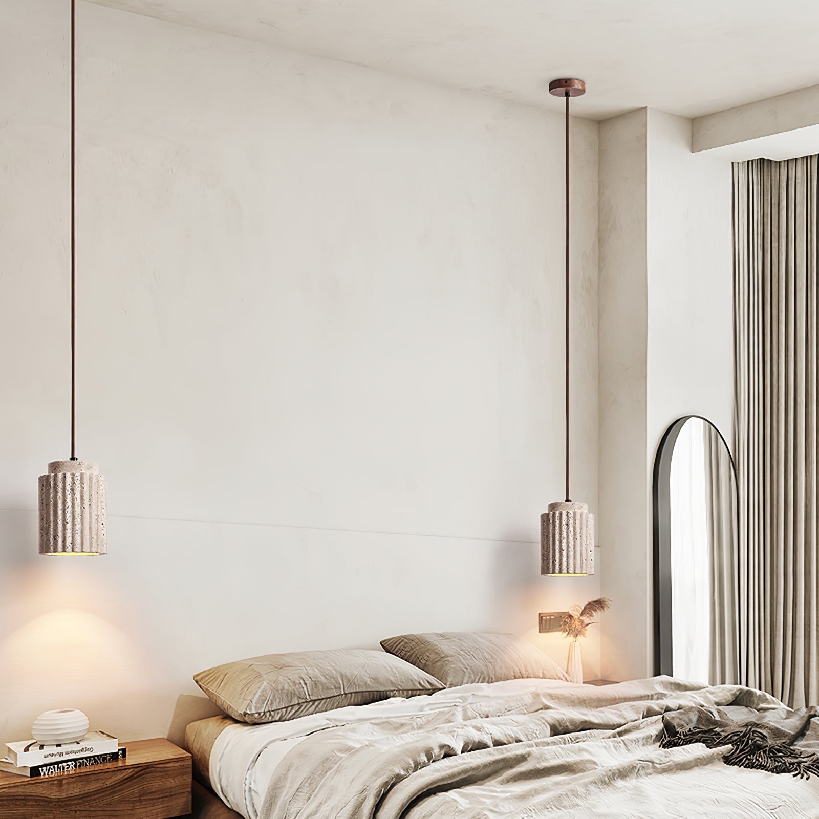 Mysolel Travertine Pendant Light-Neutral Decor