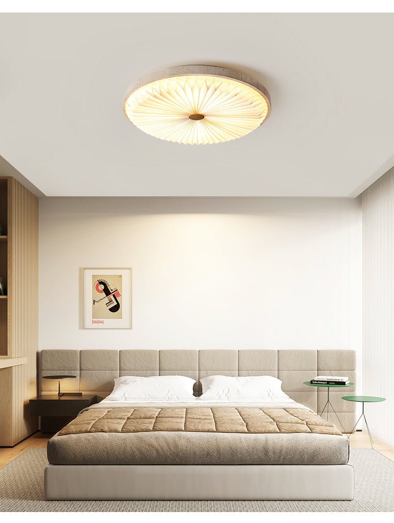 Ciloraris Textured Travertine Ceiling Light-Neutral Decor