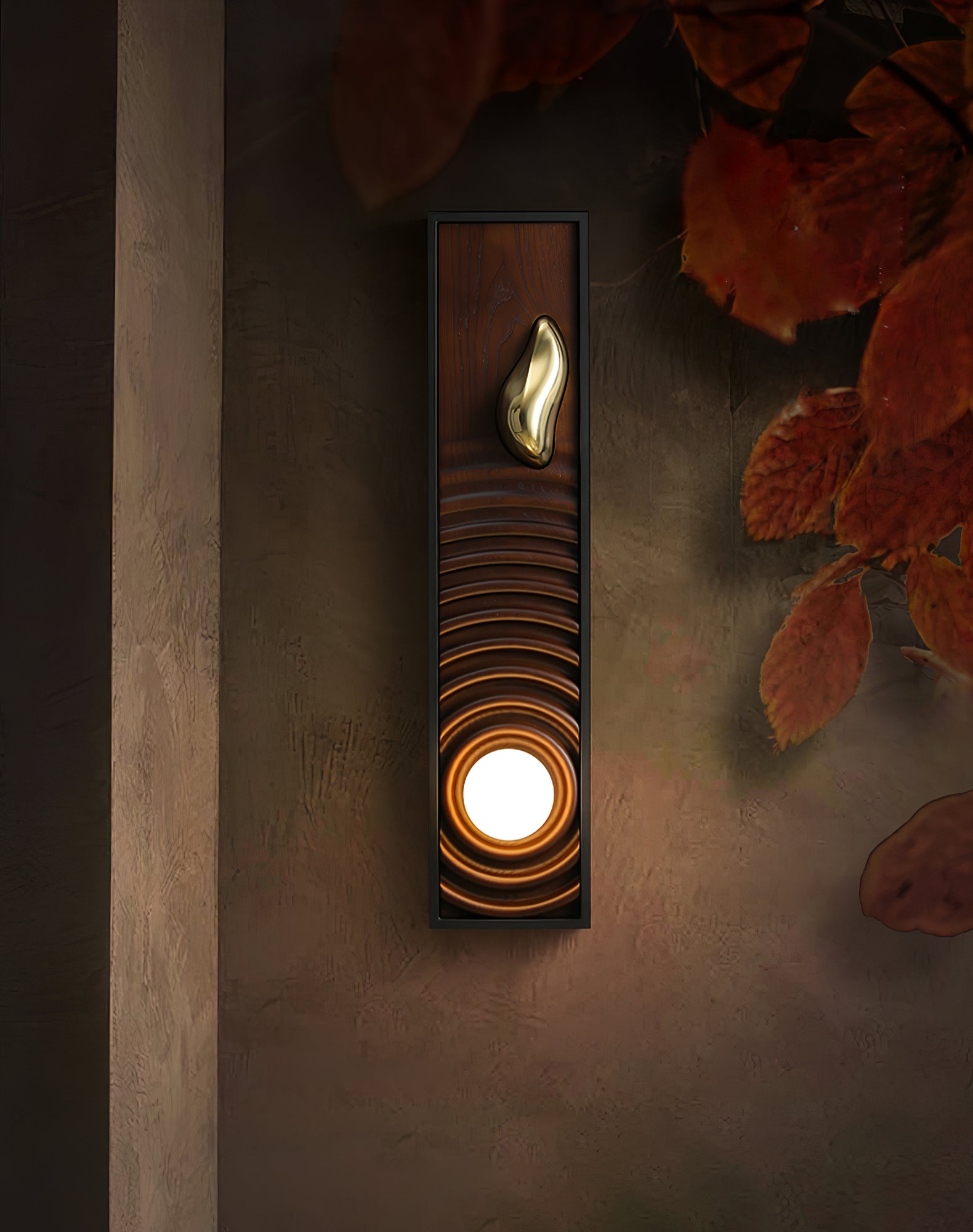 Caleb Vintage Wood Wall Lamp-Neutral Decor