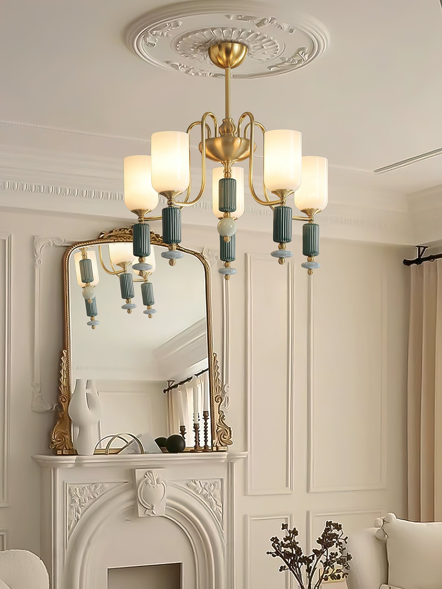 Xorn Ceramic Chandelier-Neutral Decor