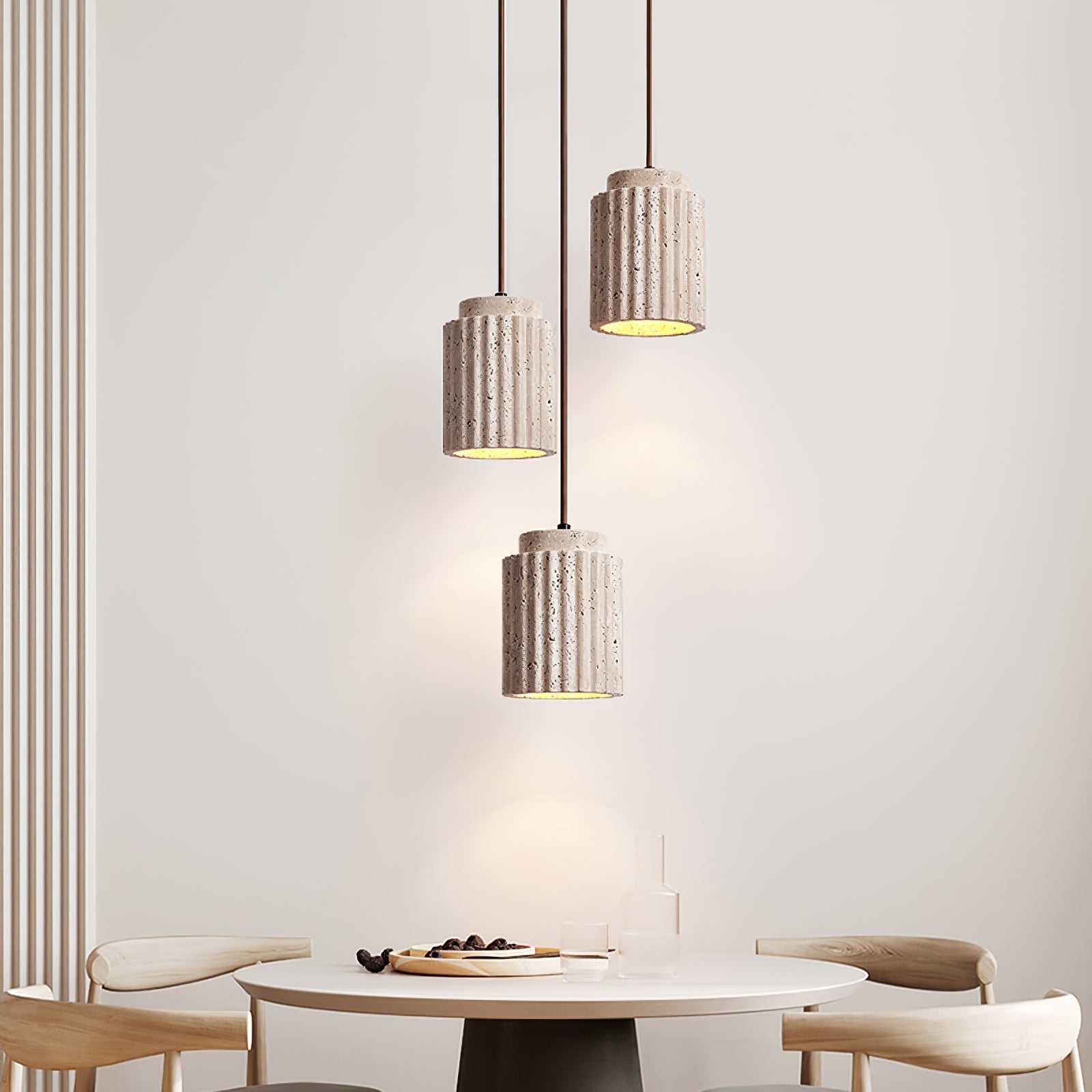 Mysolel Travertine Pendant Light-Neutral Decor