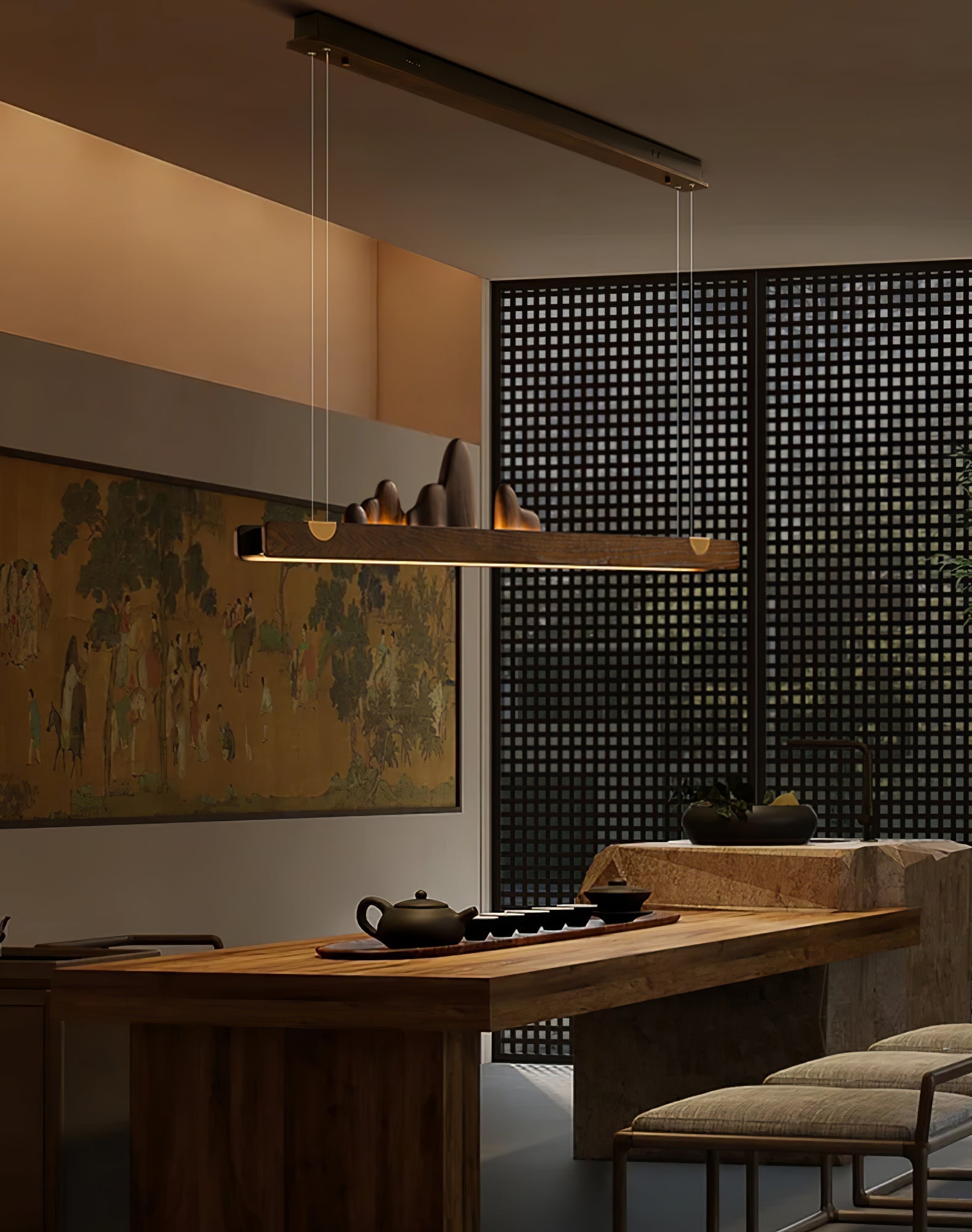Daniel Modern Wood Pendant Light-Neutral Decor