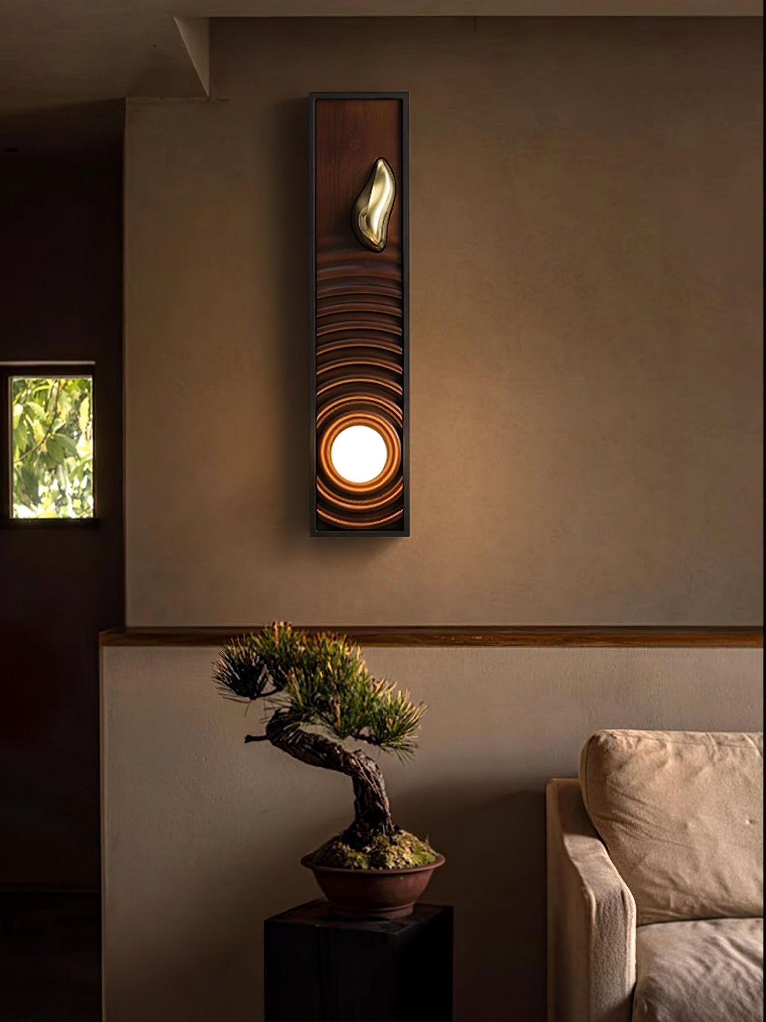 Caleb Vintage Wood Wall Lamp-Neutral Decor