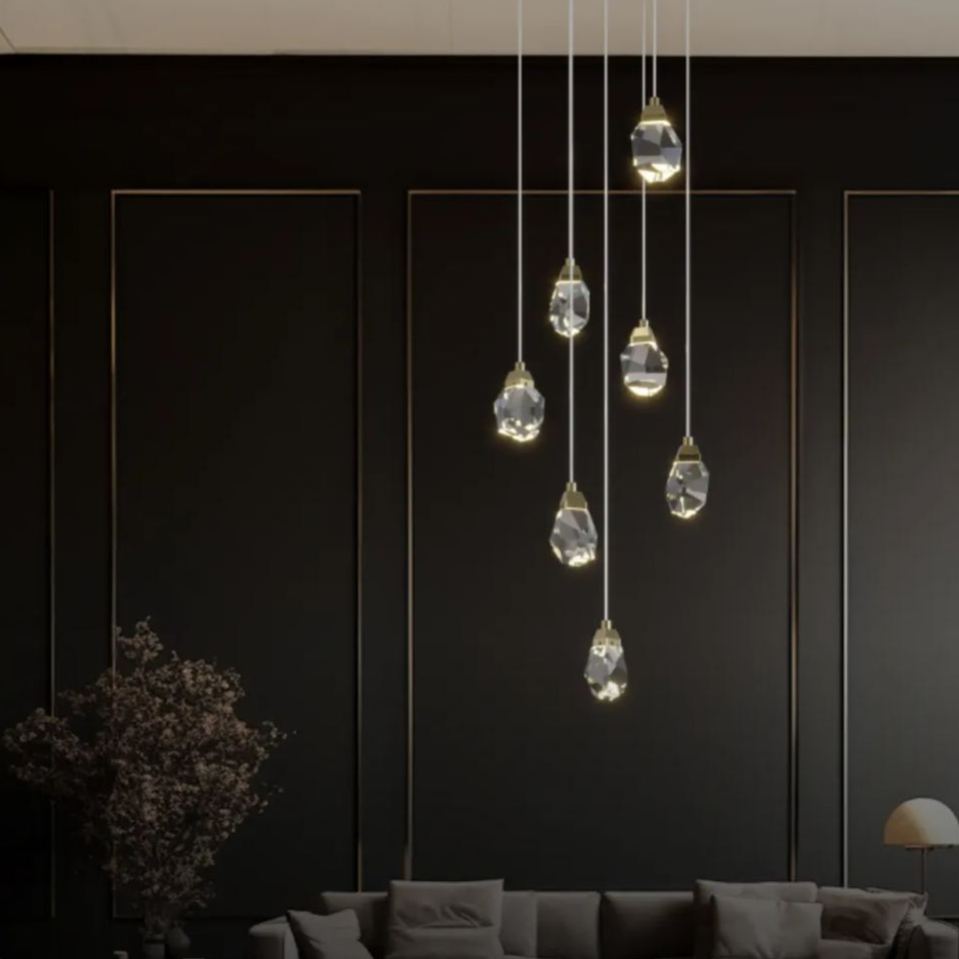 Kristy Design Ball Glass/Metal Pendant Light Gold - Neutral Decor