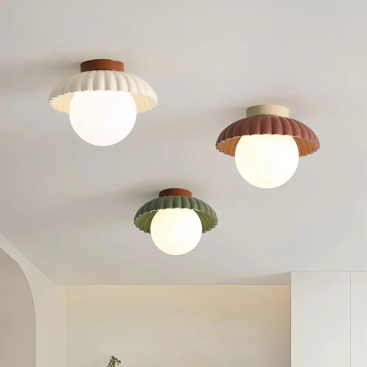 Scallop Glow Flush Mount Ceiling Light