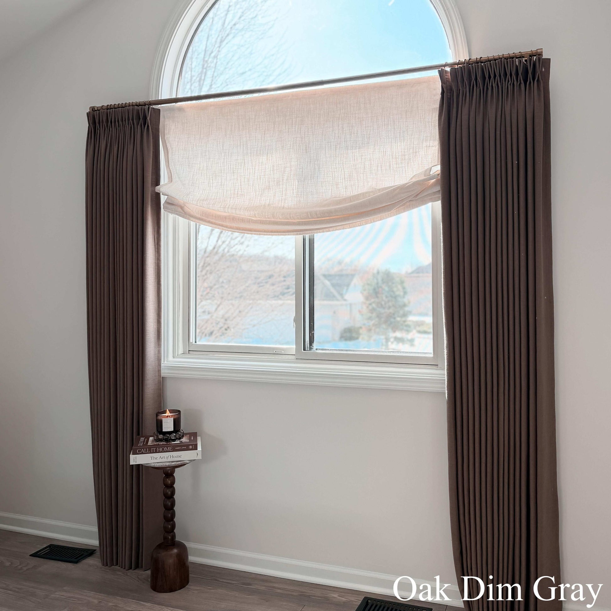Lily Linen Curtains & Drapes Pleated-Neutral Decor