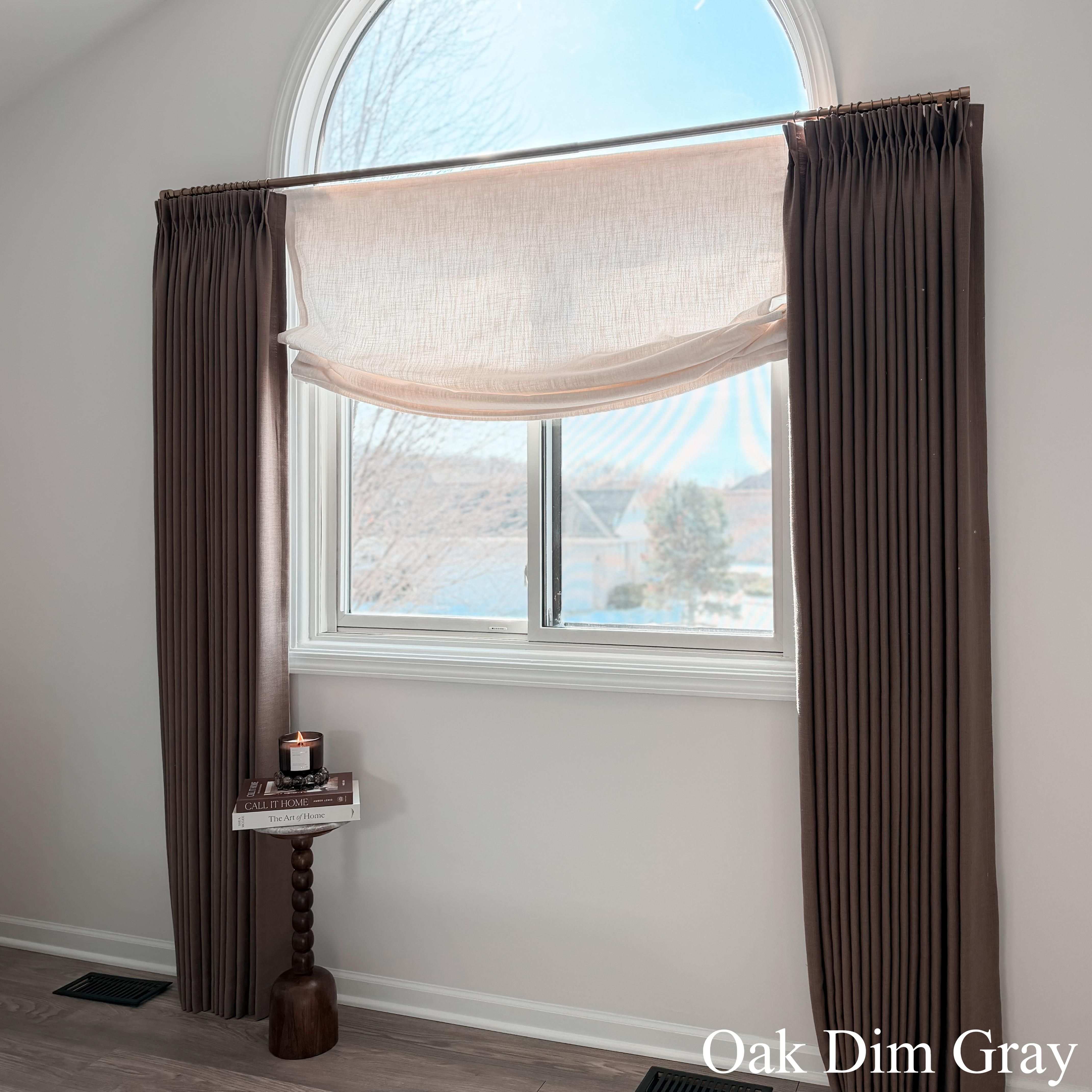 Lily Linen Curtains & Drapes Pleated-Neutral Decor