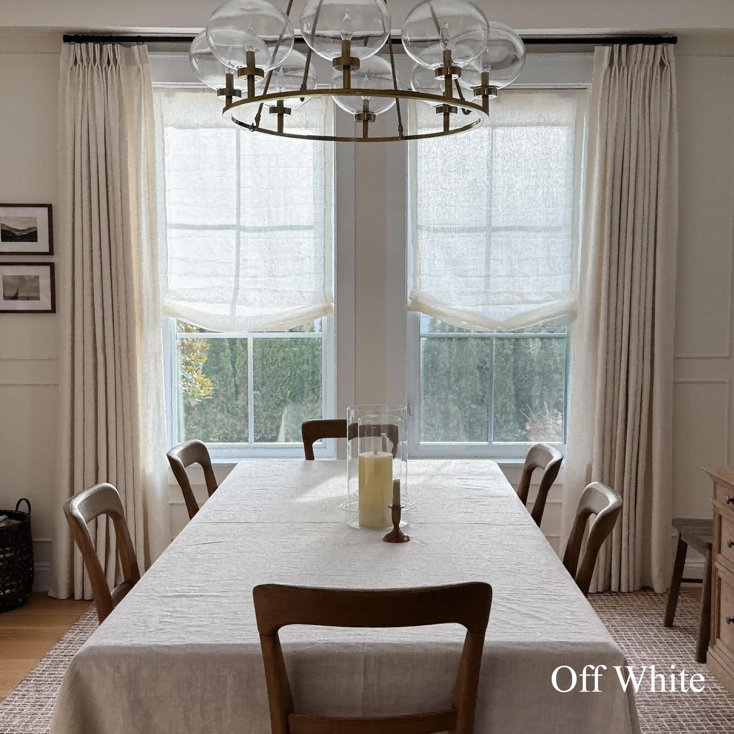 Belgian Flax Linen Roman Shades & Blinds | Relaxed-Neutral Decor