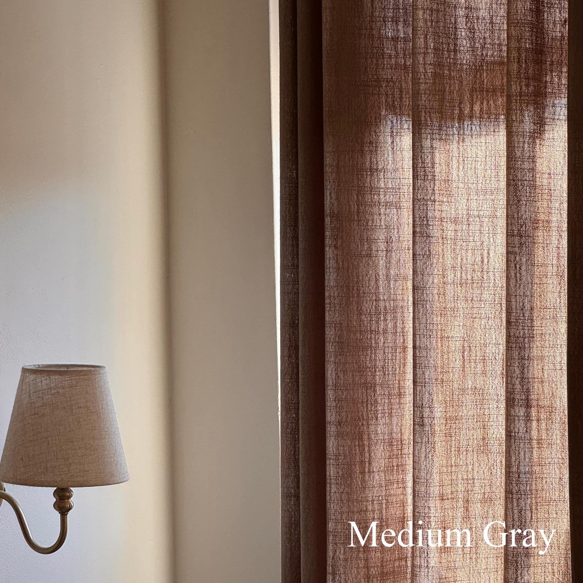 Kelly Flax Linen Curtains & Drapes Pleated-Neutral Decor