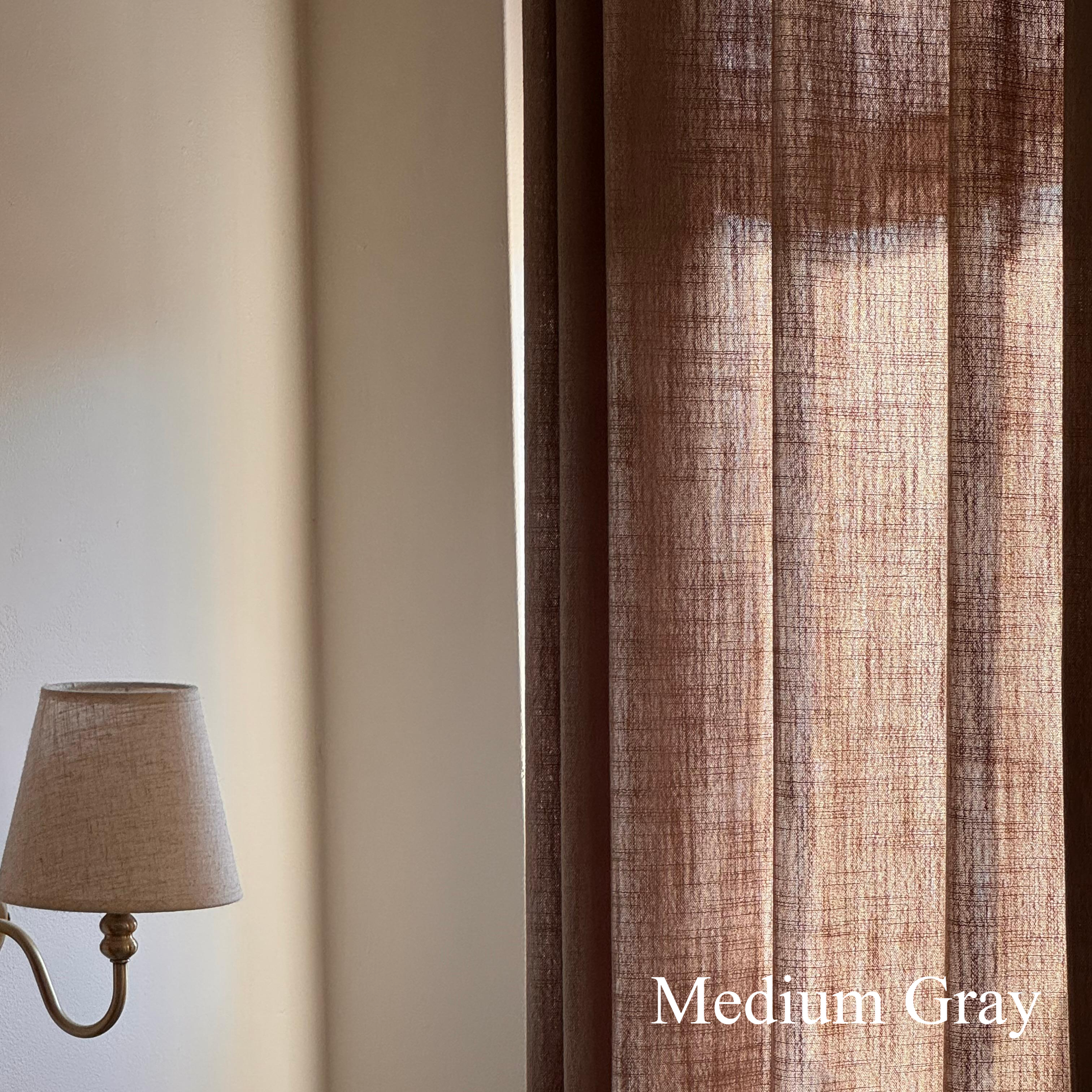 Kelly Flax Linen Curtains & Drapes Pleated-Neutral Decor