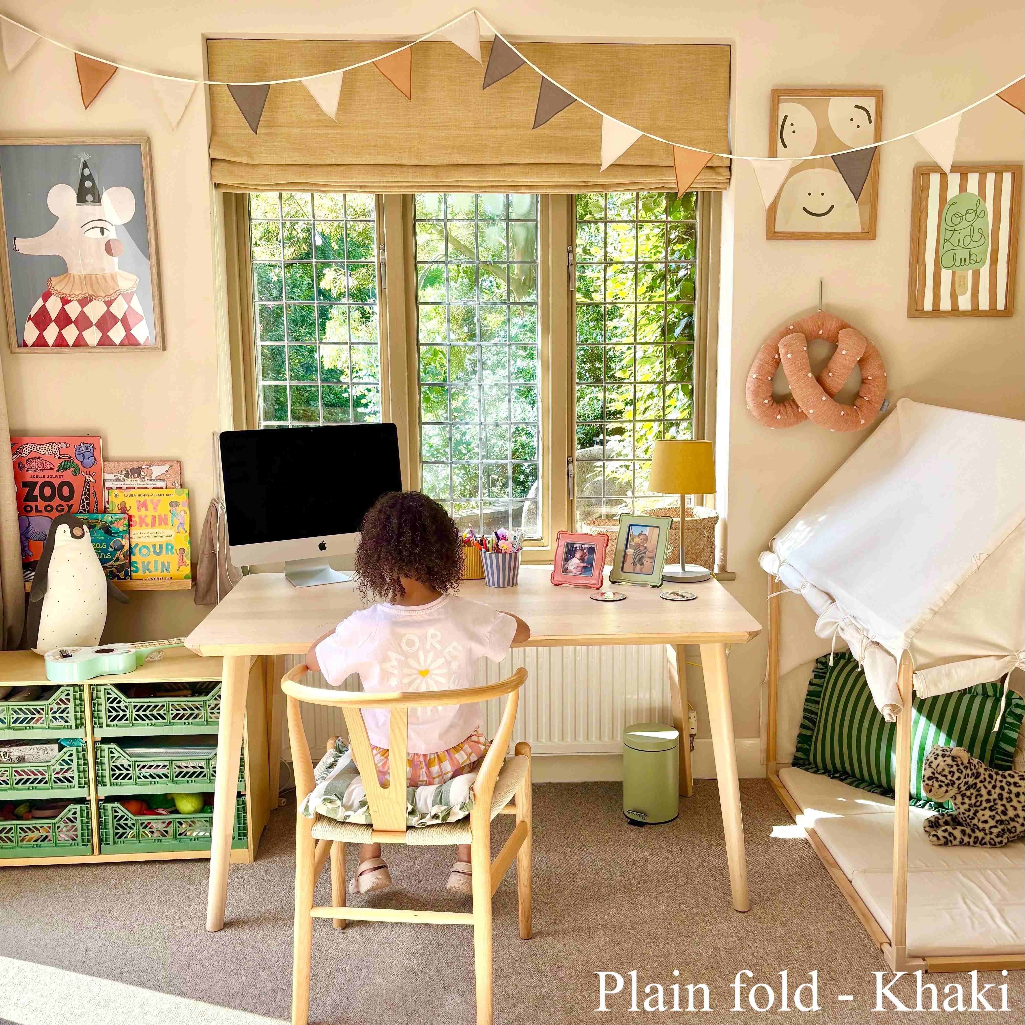 Lily Linen Roman Shades & Blinds-Neutral Decor