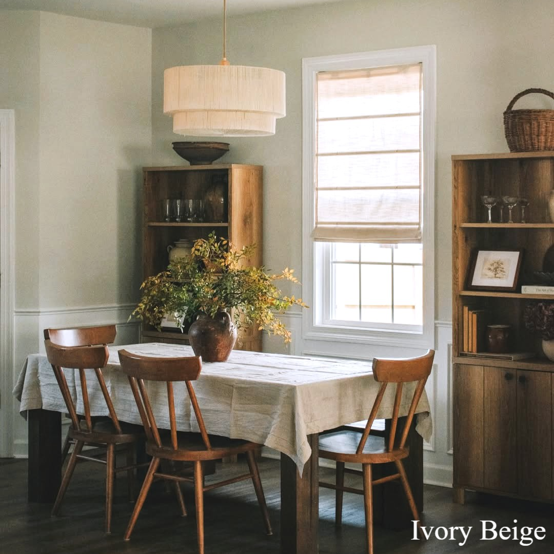 Jenna Linen Roman Shades & Blinds-Neutral Decor