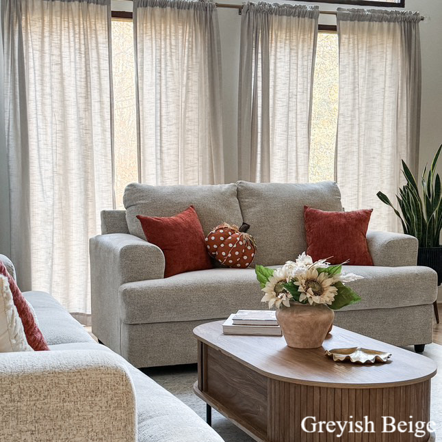 Jenna Linen Curtains & Drapes Soft Top-Neutral Decor