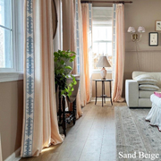 Kelly Flax Linen Curtains & Drapes Pleated-Neutral Decor