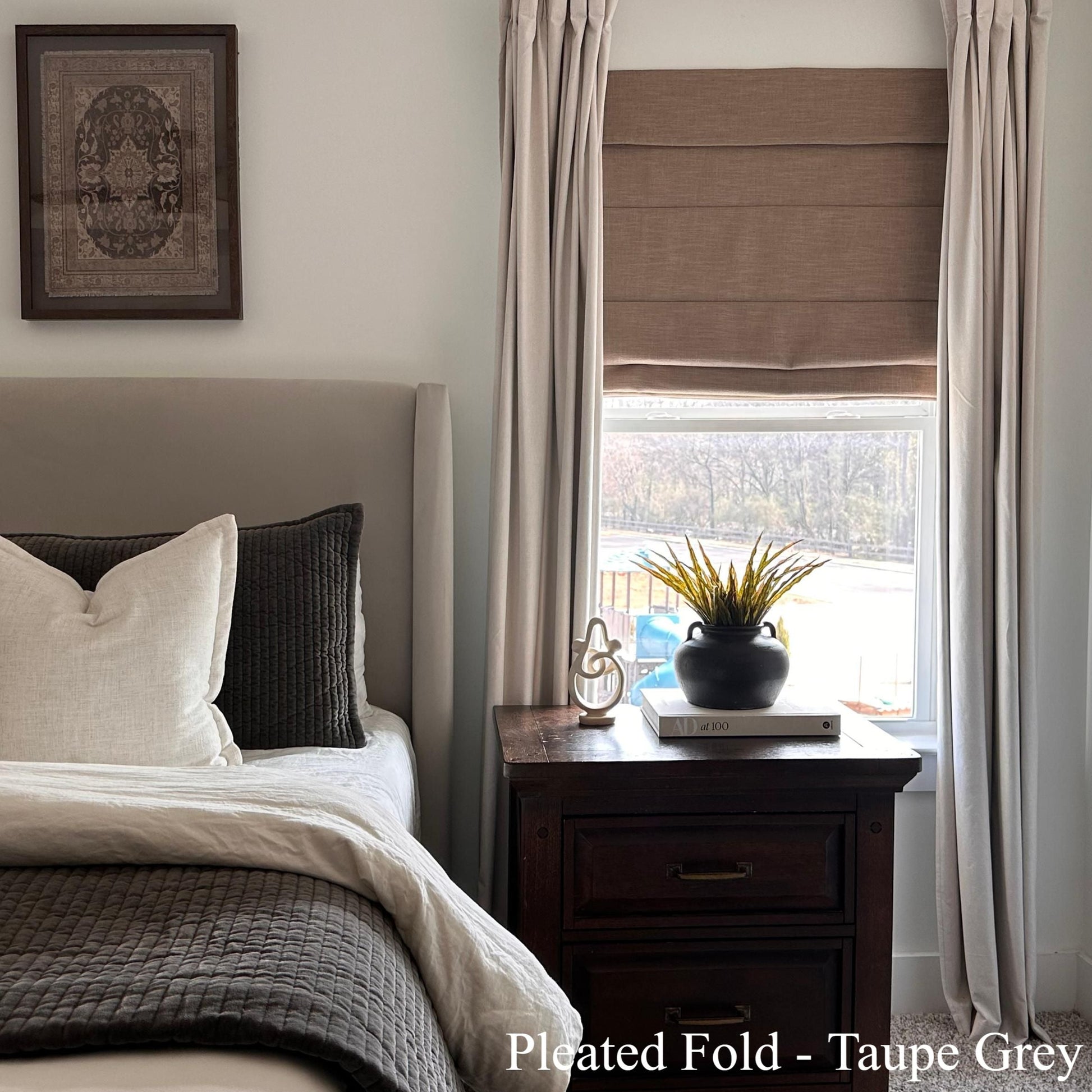 Lily Linen Roman Shades & Blinds-Neutral Decor