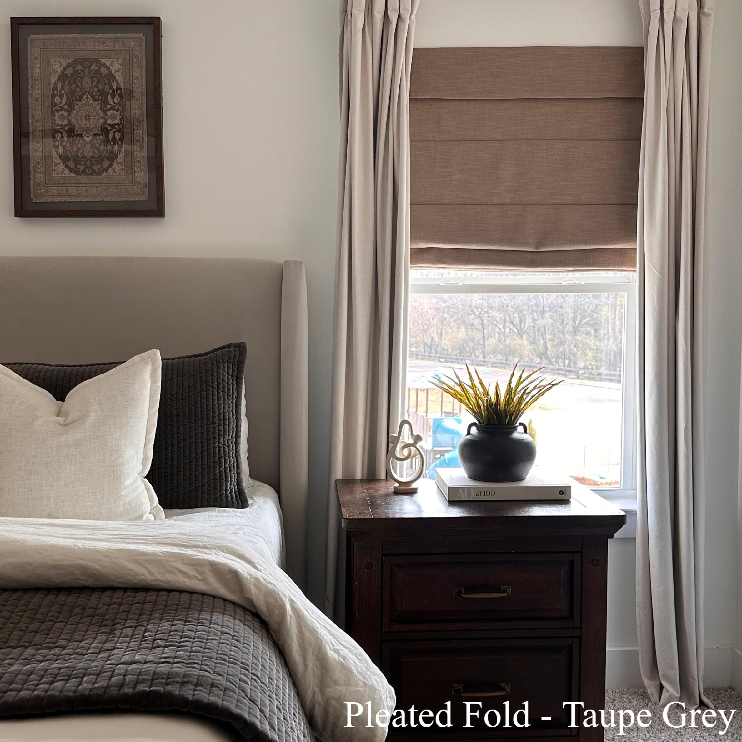 Lily Linen Roman Shades & Blinds-Neutral Decor