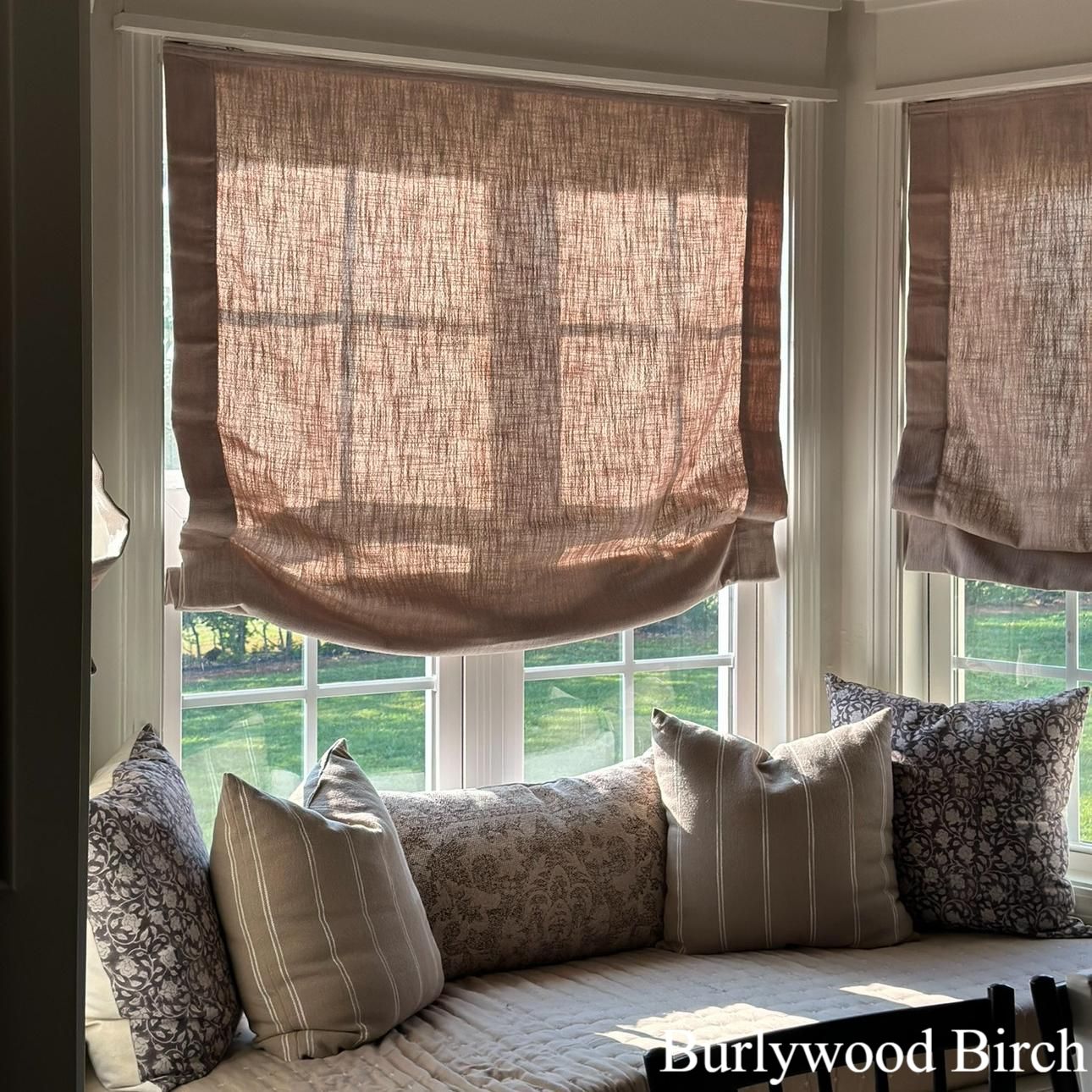 Lily Linen Roman Shades & Blinds | Relaxed-Neutral Decor