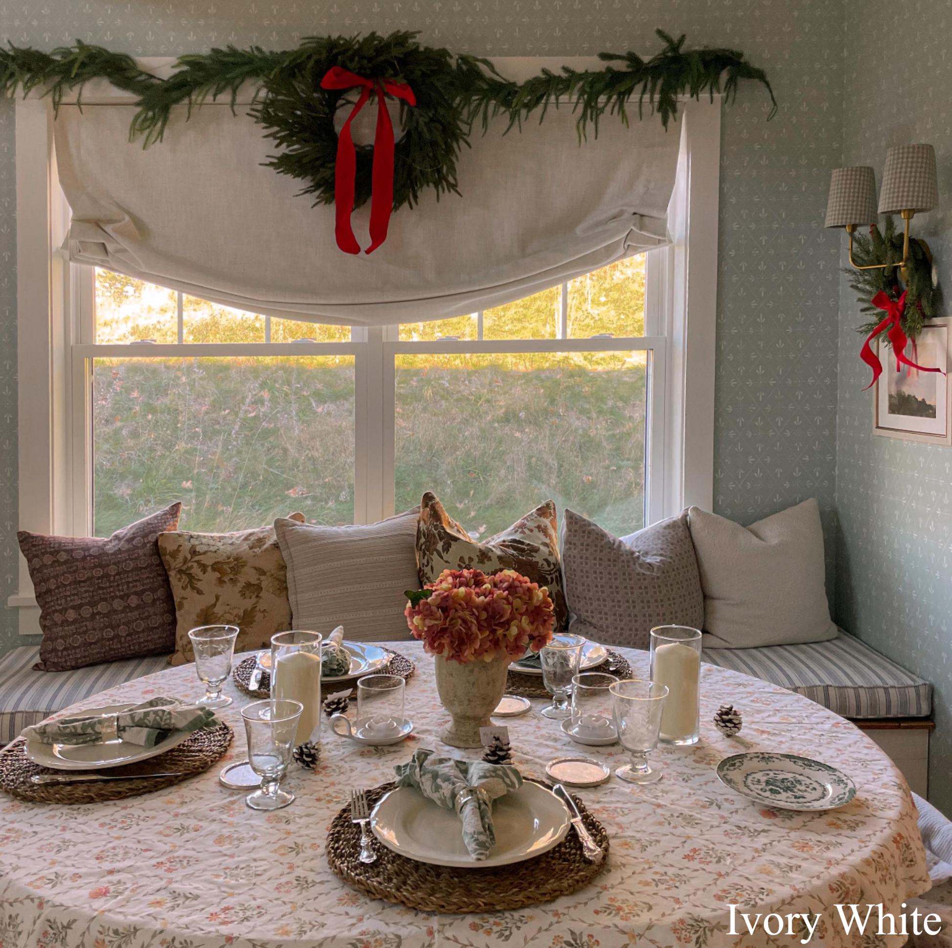 Lily Linen Roman Shades & Blinds | Relaxed-Neutral Decor