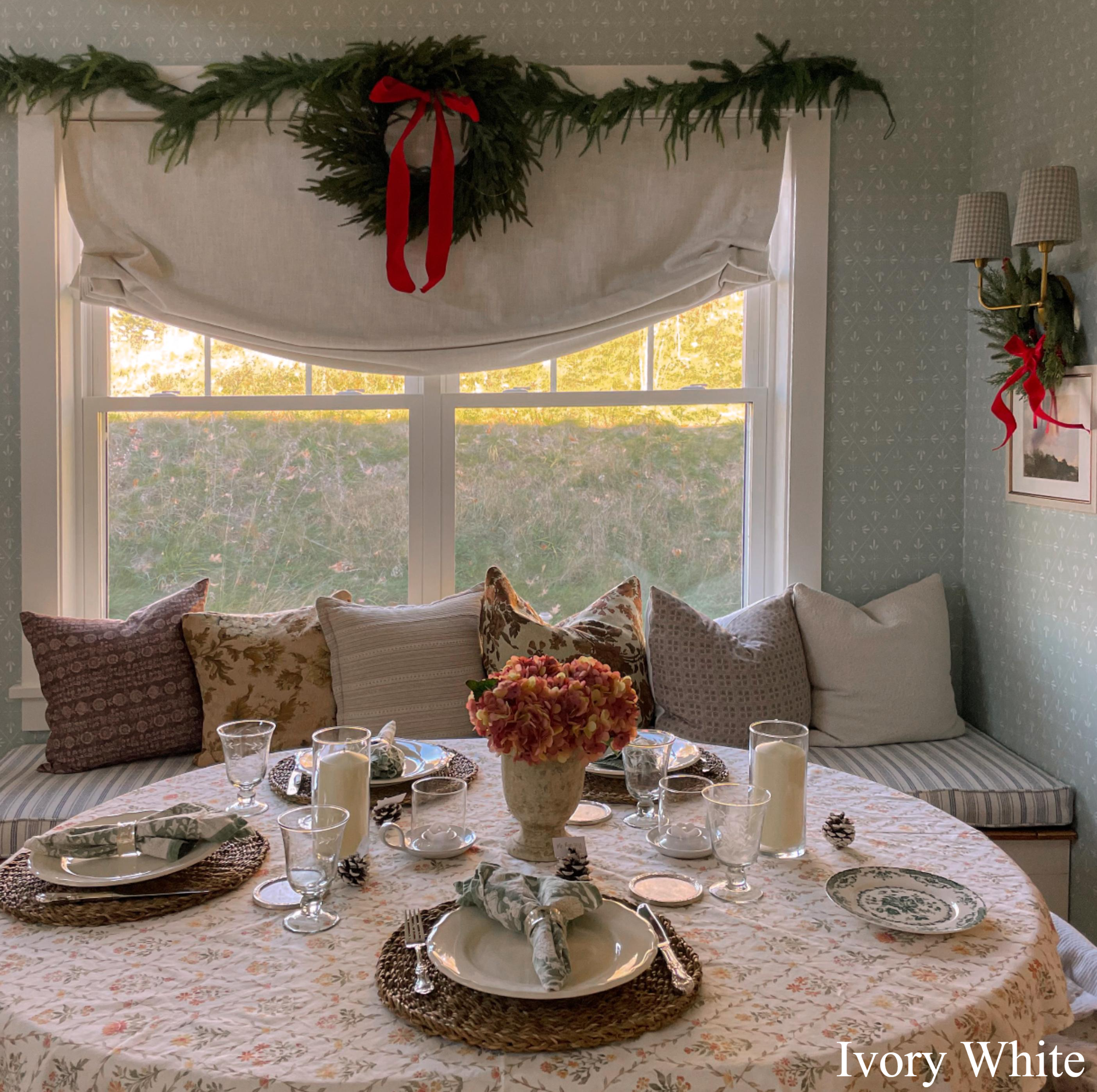 Lily Linen Roman Shades & Blinds | Relaxed-Neutral Decor