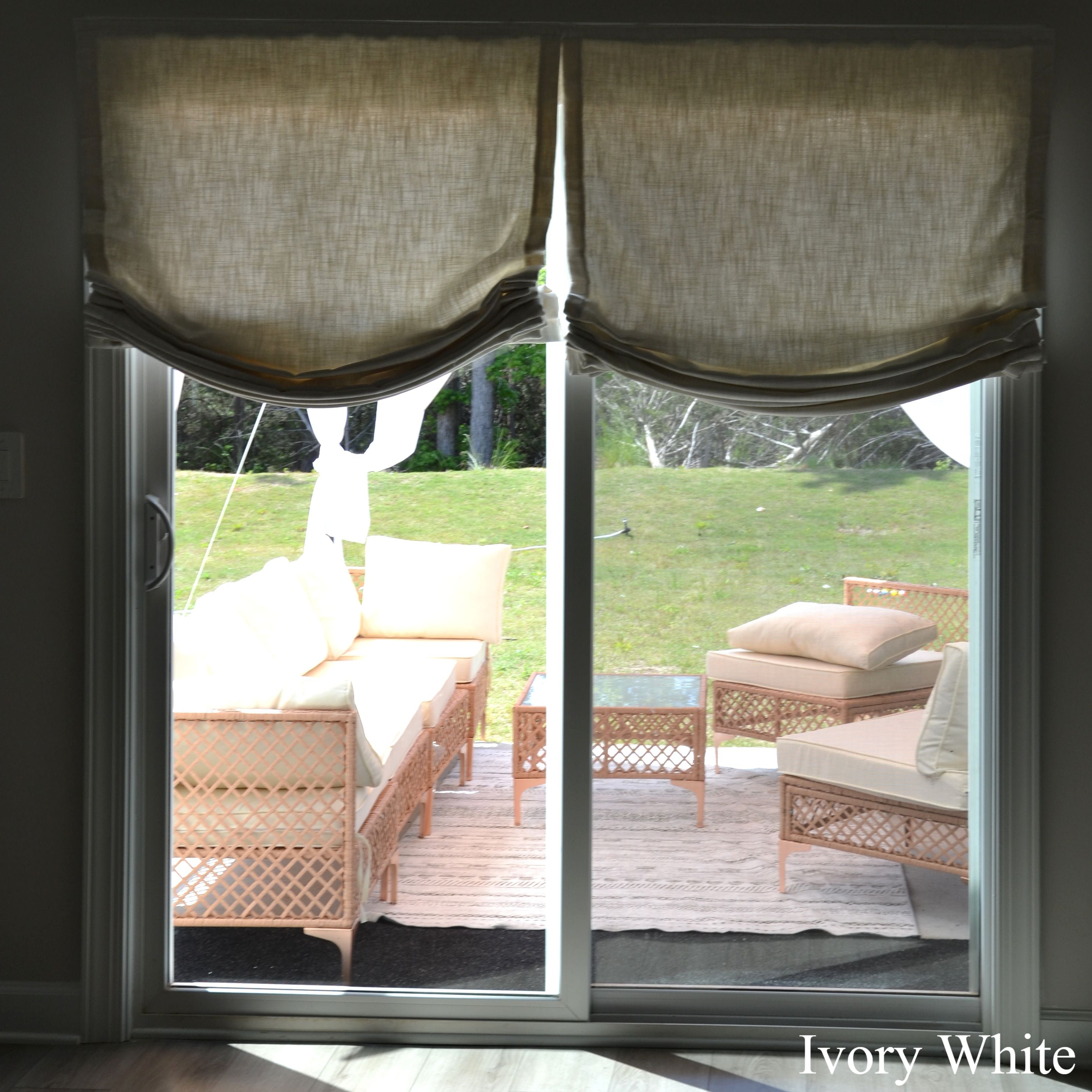 Lily Linen Roman Shades & Blinds | Relaxed-Neutral Decor