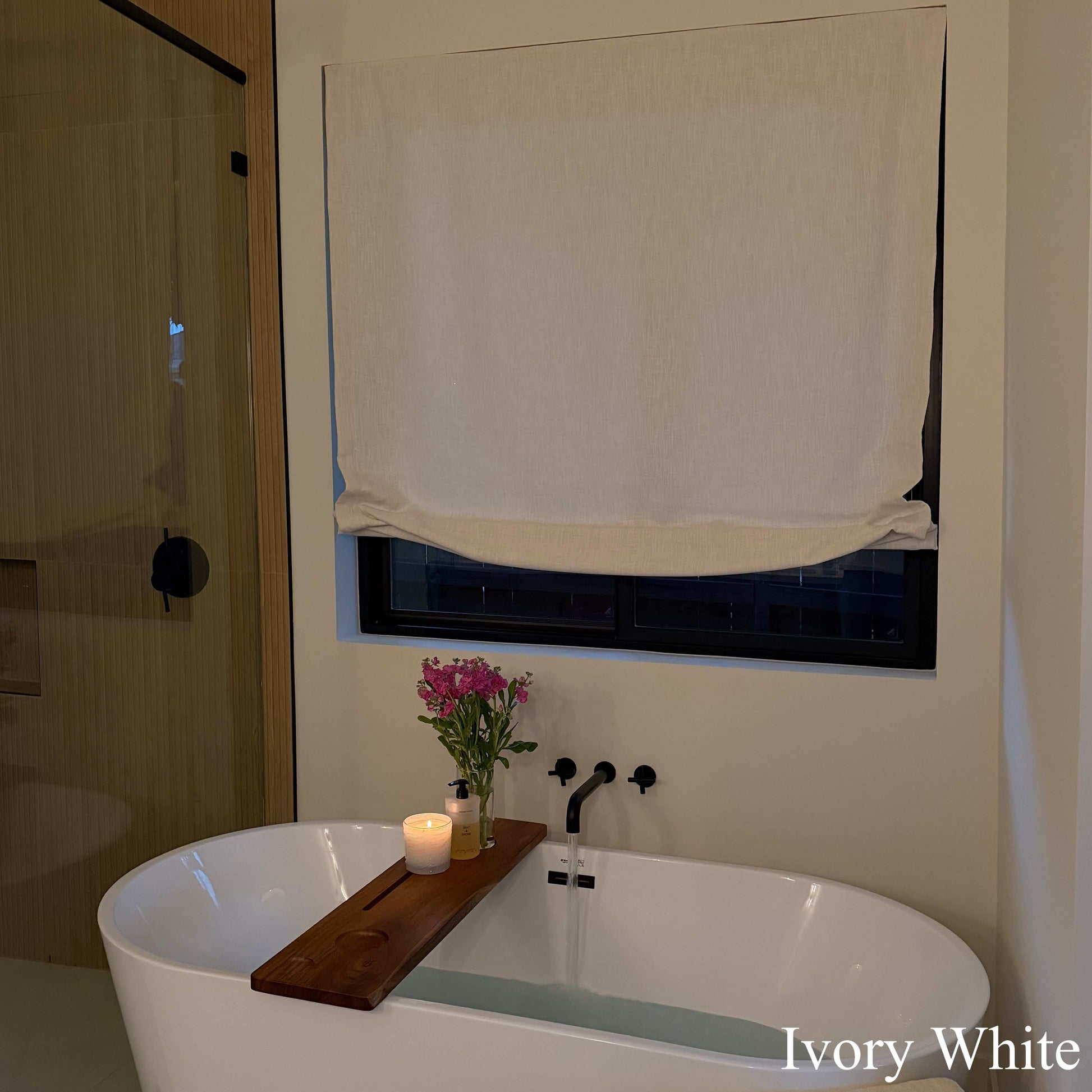 Lily Linen Roman Shades & Blinds | Relaxed-Neutral Decor