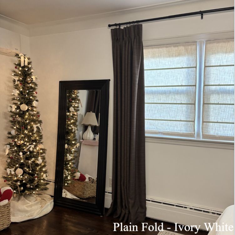Lily Linen Roman Shades & Blinds-Neutral Decor
