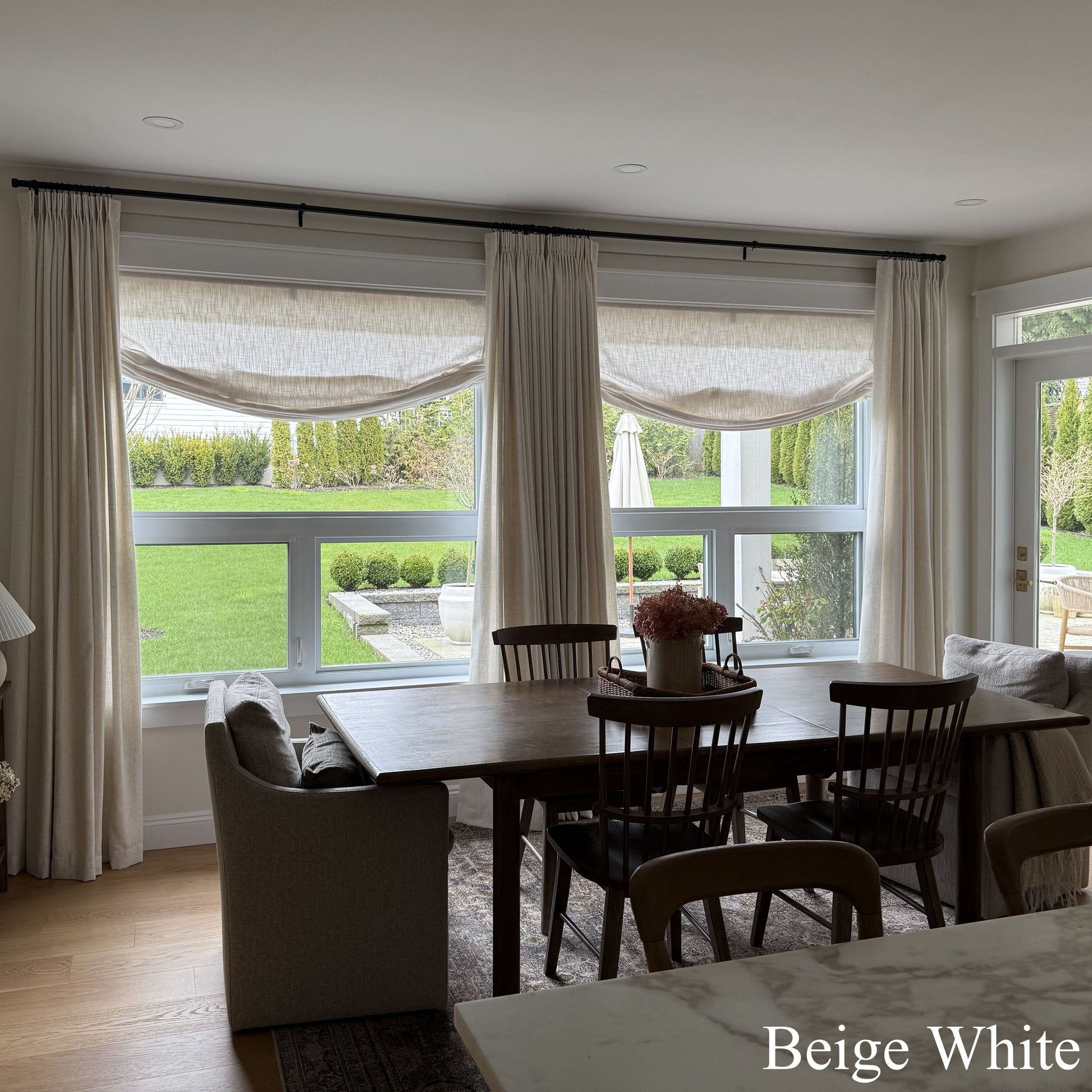 Lily Linen Roman Shades & Blinds | Relaxed-Neutral Decor
