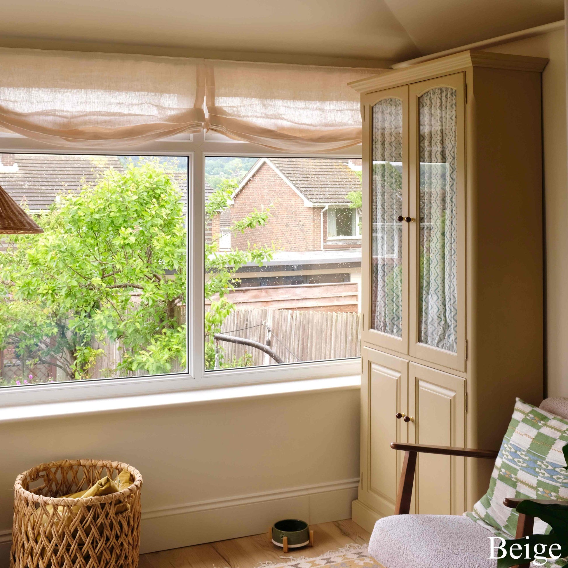Belgian Flax Linen Roman Shades & Blinds | Relaxed-Neutral Decor