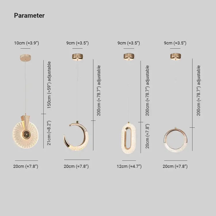 Kristy Creative Art Pendant Light, 4 Style - Neutral Decor
