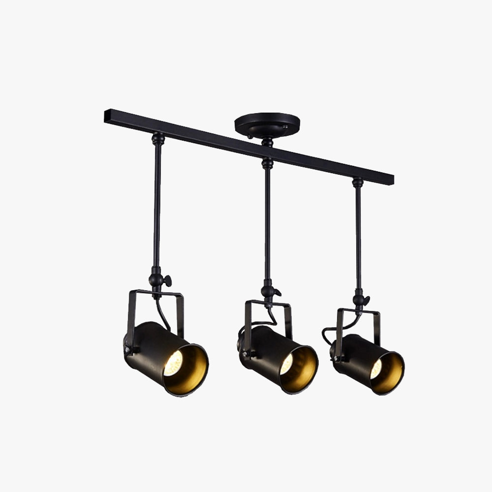 Silva Vintage Adjustable Semi-Flush Mount Ceiling Light, Black - Neutral Decor