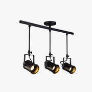Silva Vintage Adjustable Semi-Flush Mount Ceiling Light, Black - Neutral Decor
