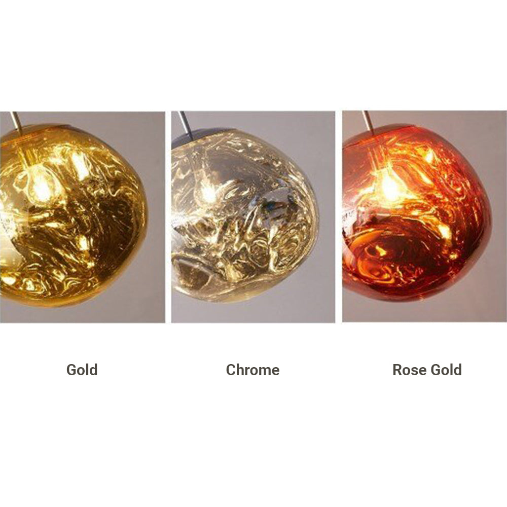 Arisha Modern Globe Lava 3 Pendant Light Fixture - Neutral Decor