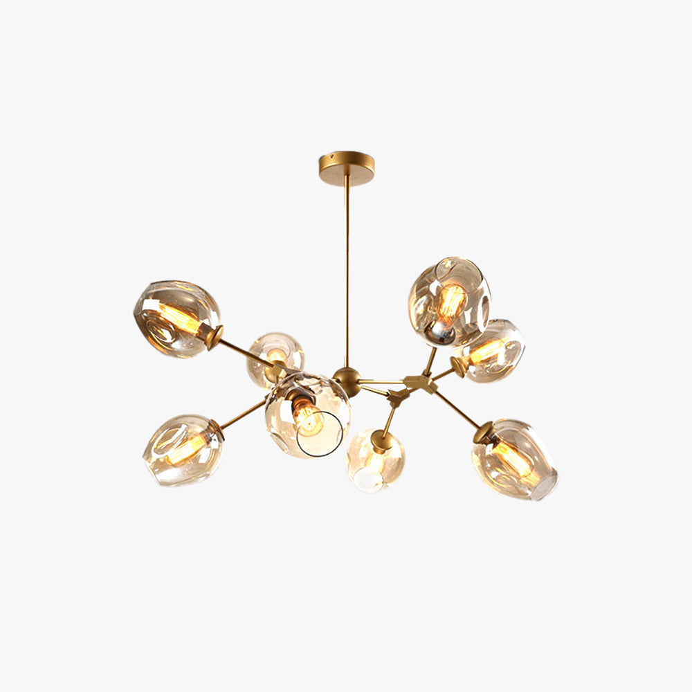 Valentina Modern Bubble Metal Pendant Light, Black/Gold - Neutral Decor