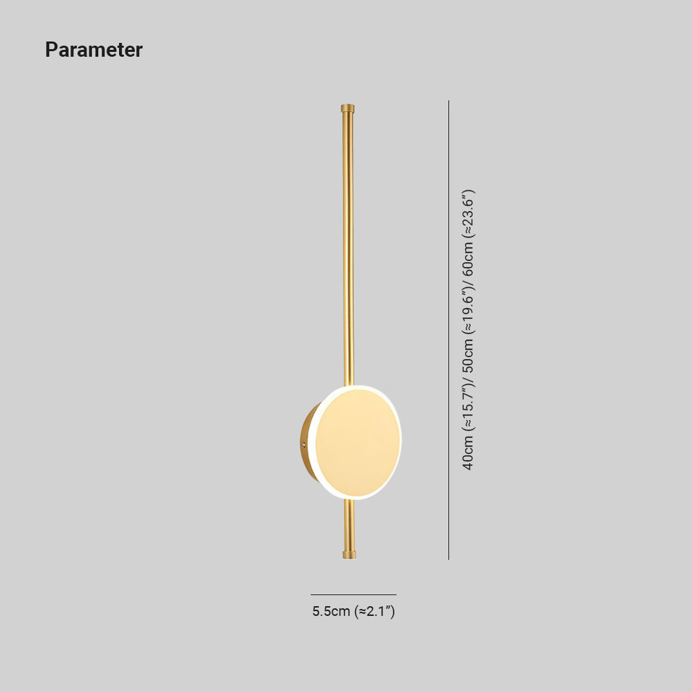 Arisha Modern Round Linear Metal Wall Lamp, White/Black/Gold - Neutral Decor