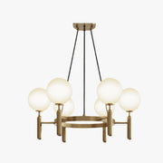 Kristy Design Ball Glass/Metal Pendant Light Gold White - Neutral Decor