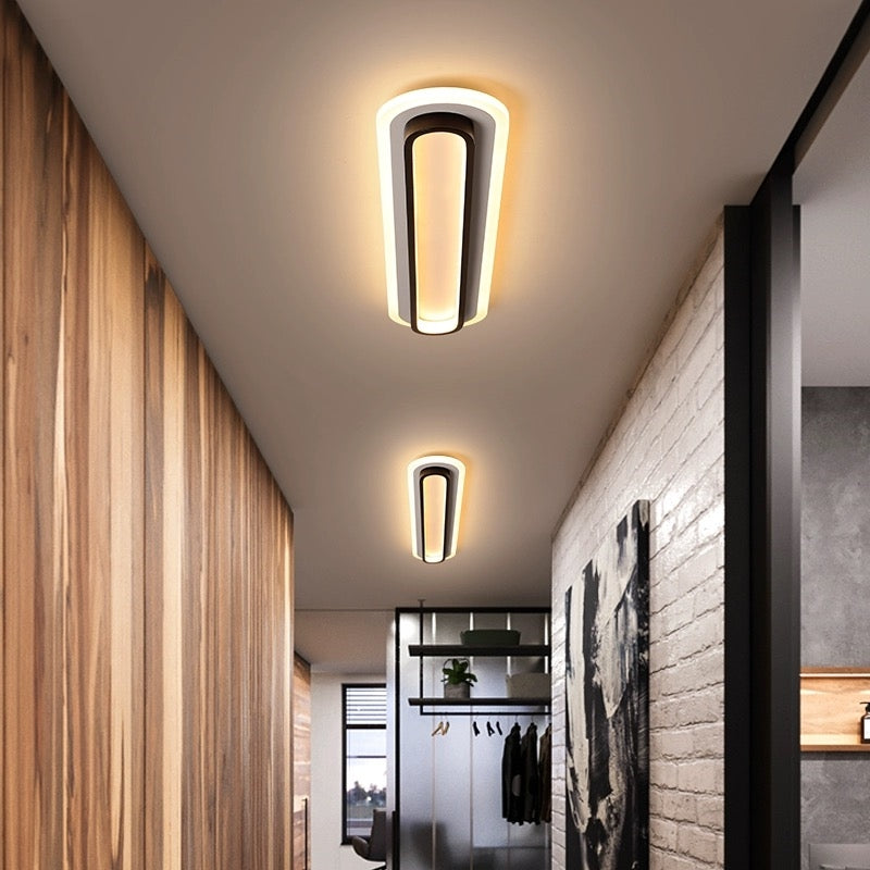 Arisha Modern Linear Metal/Acrylic Ceiling Light - Neutral Decor