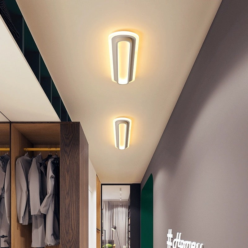 Arisha Modern Linear Metal/Acrylic Ceiling Light - Neutral Decor