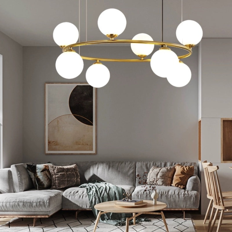 Valentina Nordic Ring Magic Bean Pendant Light Black/Gold Metal - Neutral Decor