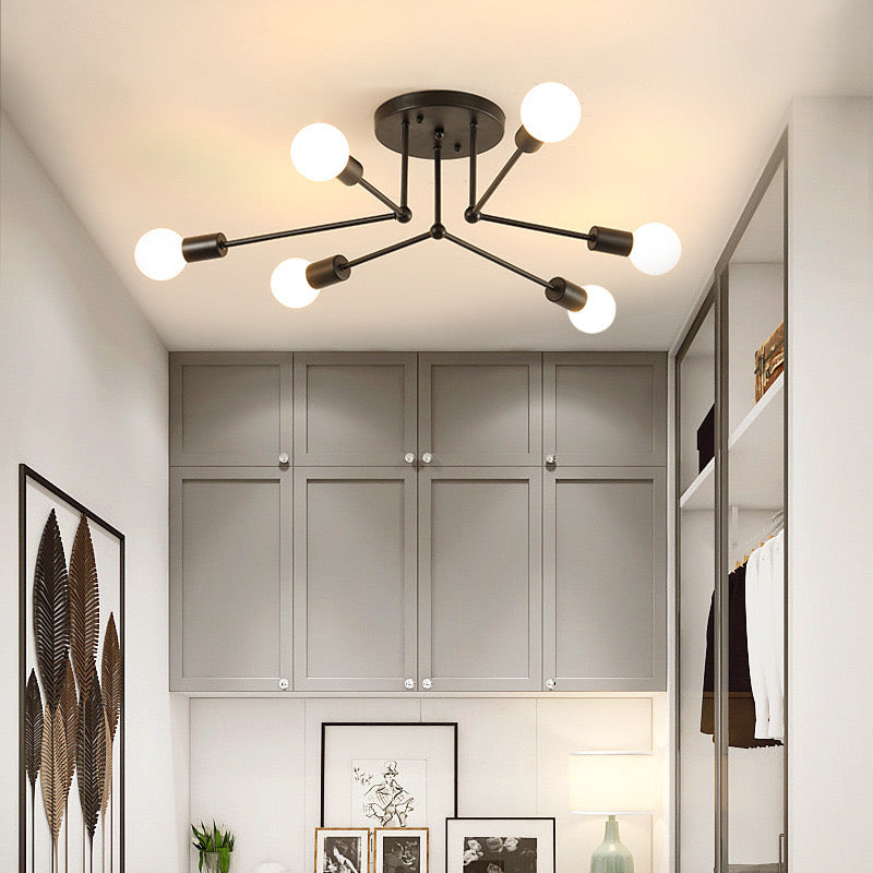 Valentina Flush Mount Ceiling Light Linear Industrial - Neutral Decor