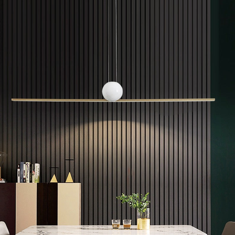 Arisha Minimalist Linear Bubble Pendant Light Marble - Neutral Decor