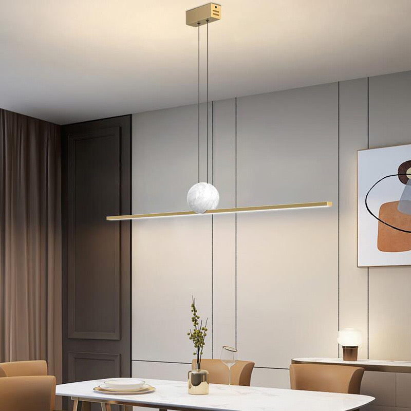 Arisha Minimalist Linear Bubble Pendant Light Marble - Neutral Decor