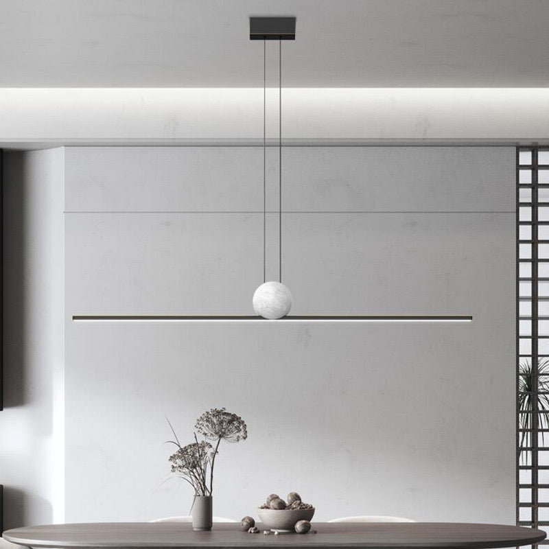 Arisha Minimalist Linear Bubble Pendant Light Marble - Neutral Decor