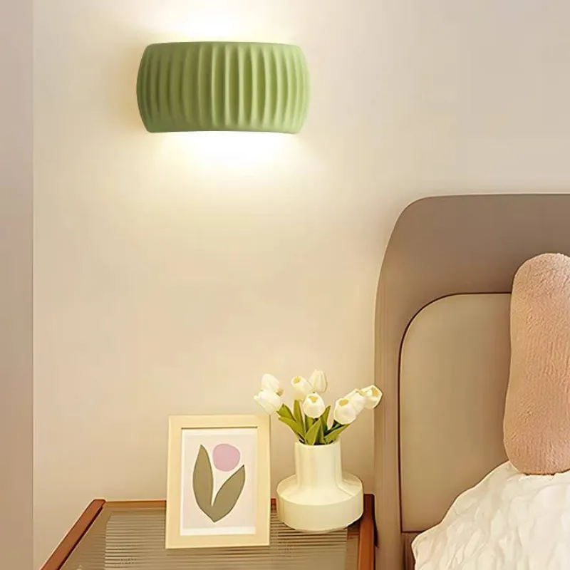Aria Modern LED Indoor Wall Lamp Orange/Green Resin Bedroom - Neutral Decor