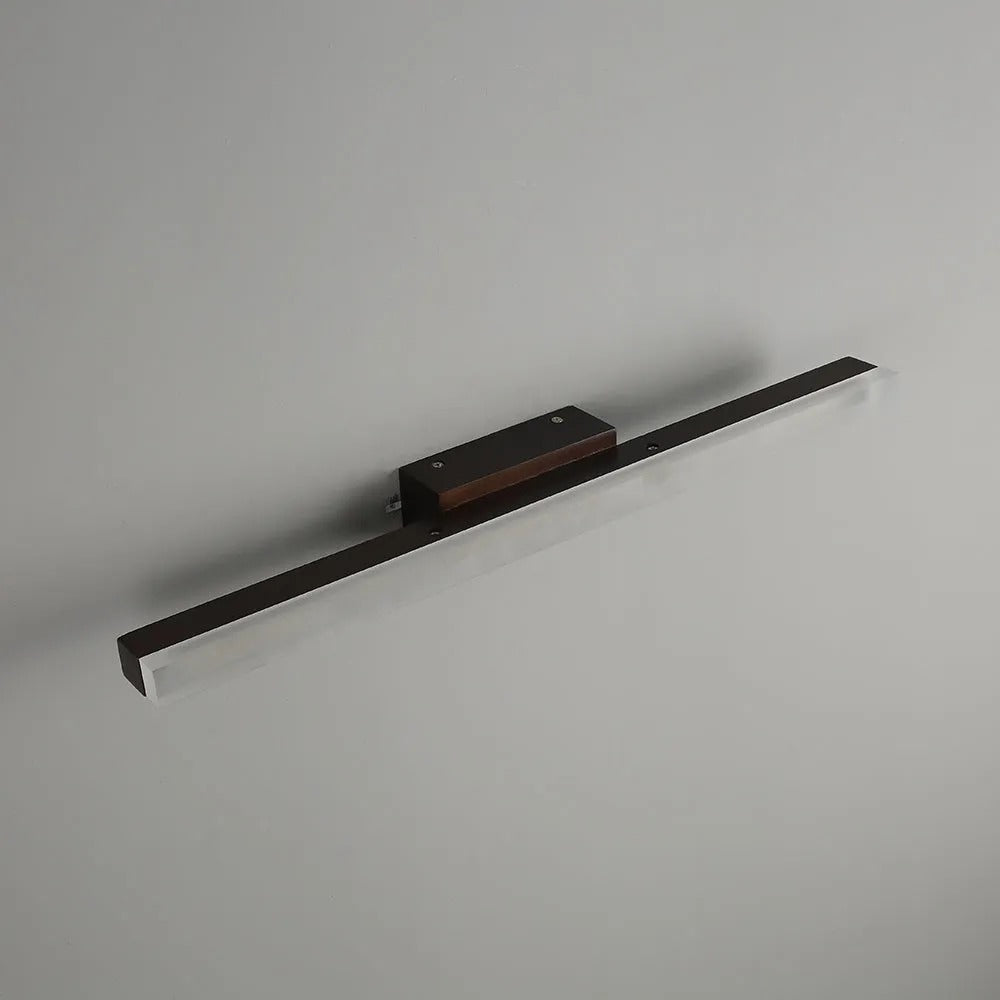 Arisha Modern Minimalist Linear Wooden Wall Lamp, Wood/Walnut - Neutral Decor