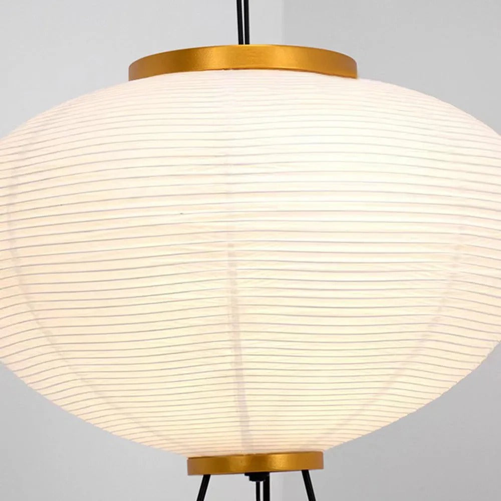 Renée Minimalist Tripod Lantern Paper Floor Lamp, White - Neutral Decor