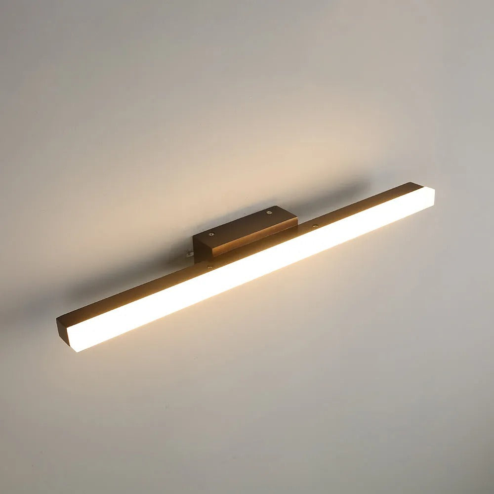 Arisha Modern Minimalist Linear Wooden Wall Lamp, Wood/Walnut - Neutral Decor