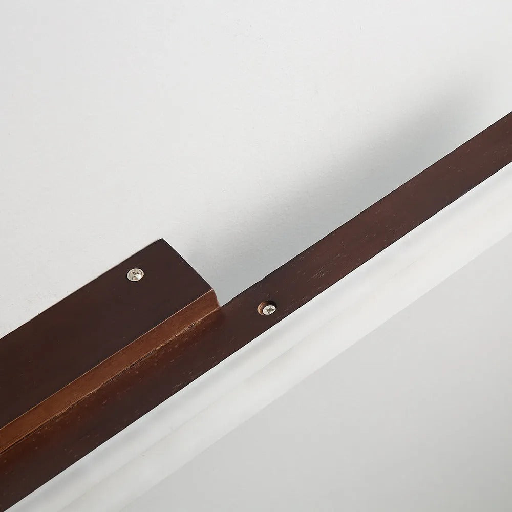 Arisha Modern Minimalist Linear Wooden Wall Lamp, Wood/Walnut - Neutral Decor